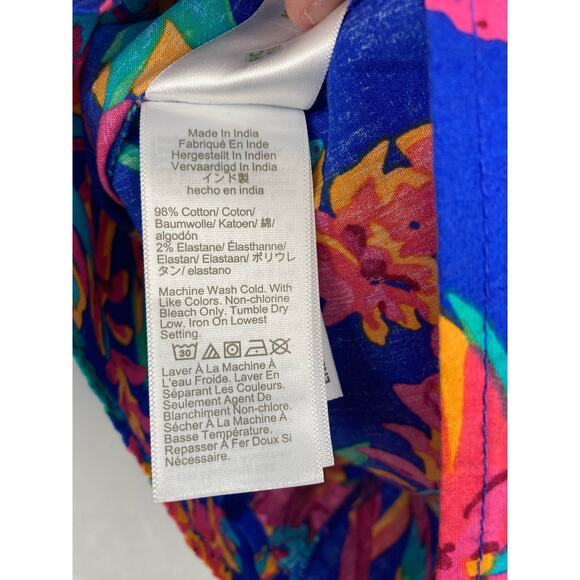 J. Crew Factory Sleeveless Floral Ruffle Top Size XXS Colorful Art to Wear NWT - Picture 12 of 12